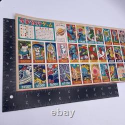 Vintage Super Rare Menko Card space war Menko Russian Laika uncut sheet 1957