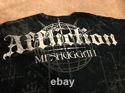 Vintage Super Rare Meshuggah Affliction Designer Shirt Black Extra Large XL