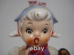 Vintage Super Rare Relpo Planter Figurine Little Bo Peep and Lamb Japan