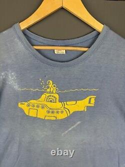 Vintage Super Rare The Beatles Yellow Submarine Band Tee Promo Art Faded