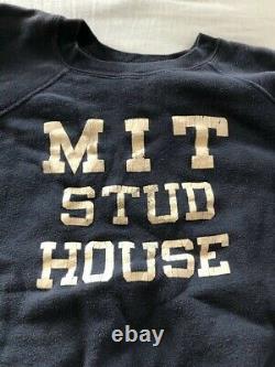 Vintage Sweatshirt MIT STUD HOUSE Size L Super Rare 50's One of a Kind