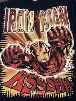 Vintage T Shirt Iron Man Print Marvel, Resurreccion Tshirt XL, Super Rare? Peyote