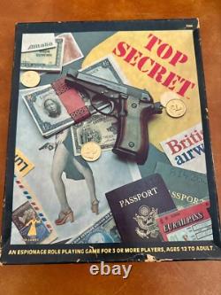 Vintage TSR Top Secret RPG Game 1981 2nd Edition 7006 Boxed Set Super Rare d20s