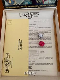 Vintage TSR Top Secret RPG Game 1981 2nd Edition 7006 Boxed Set Super Rare d20s