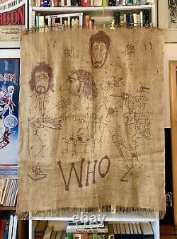 Vintage The Who By Numbers Burlap Poster Super Rare