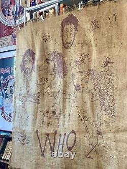 Vintage The Who By Numbers Burlap Poster Super Rare