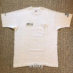 Vintage Vtg Super Rare 1993 Nirvana In Concert Crew T Shirt