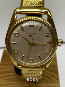 Vintage WATCH MEN, s Clinton 110 JEWEL AUTOMATIC super RARE