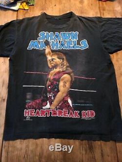 Vintage WWF Shawn Michaels Heartbreak Kid T Shirt (Super Rare) 1996 XL