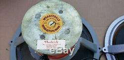Vintage Wharfedale Super 12/CS/AL 12 Full Range Speakers Pair England Rare
