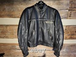 Vintage Xelement Super Rare Cafe Heavy Leather Jacket Size 44-46 Medium