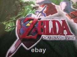 Vintage Zelda Ocarina Of Time 1998 Promo T Shirt Tultex Green Size S Super Rare