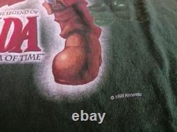 Vintage Zelda Ocarina Of Time 1998 Promo T Shirt Tultex Green Size S Super Rare