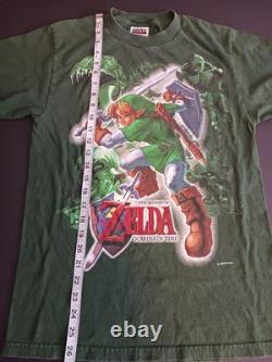 Vintage Zelda Ocarina Of Time 1998 Promo T Shirt Tultex Green Size S Super Rare