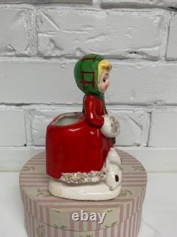 Vintage super rare Napco Lefton Norcrest Holt Howard christmas girl planter