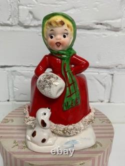 Vintage super rare Napco Lefton Norcrest Holt Howard christmas girl planter
