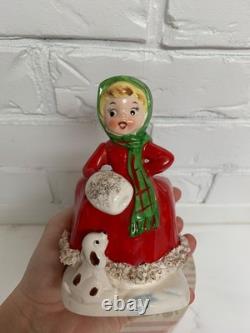 Vintage super rare Napco Lefton Norcrest Holt Howard christmas girl planter