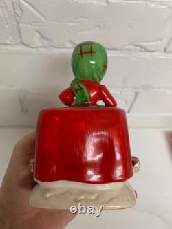 Vintage super rare Napco Lefton Norcrest Holt Howard christmas girl planter