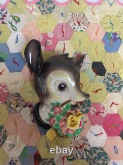Vintage super rare PY Japan deer anthropomorphic wall plaque Napco Norcrest