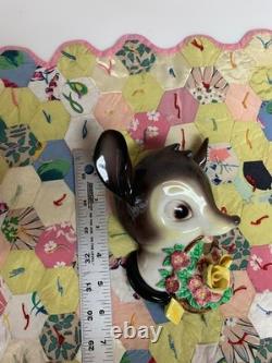 Vintage super rare PY Japan deer anthropomorphic wall plaque Napco Norcrest