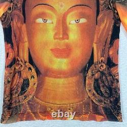 Vivienne Tam Buddha Top RARE 90s Vintage 3/4 Sleeve Gaultier Style Mesh Size 2