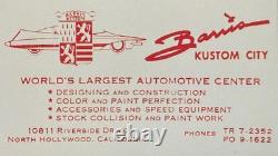 Vrhtf Nhra Super Rare Vintage Barris Kustom City Business Card 2 X 3.5