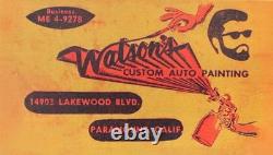 Vrhtf Nhra Vintage Super Rare Larry Watson Business Card 2 X 3.5