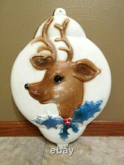 Vtg 1972 Union Products Lighted Rudolph Reindeer Ornament Blow Mold- SUPER RARE