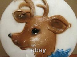 Vtg 1972 Union Products Lighted Rudolph Reindeer Ornament Blow Mold- SUPER RARE