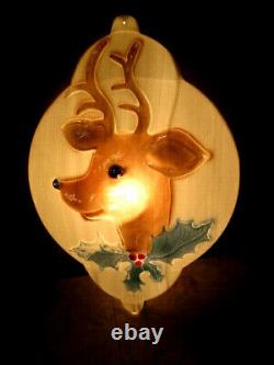 Vtg 1972 Union Products Lighted Rudolph Reindeer Ornament Blow Mold- SUPER RARE