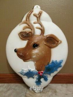 Vtg 1972 Union Products Lighted Rudolph Reindeer Ornament Blow Mold- SUPER RARE