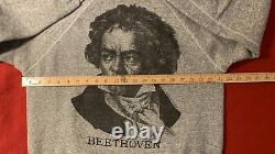Vtg Beethoven Sweatshirt 1960s 60s Large Gray Deadstock Vintage Super Rare