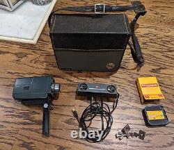 Working Vintage Sears C150, Rare Original Leather Bag Super 8 Camera + Assesory