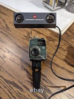 Working Vintage Sears C150, Rare Original Leather Bag Super 8 Camera + Assesory