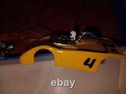 Yellow #4 AURORA AFX Super II, Box, Paper Work, Parts. Vintage Slot Car Rare