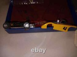 Yellow #4 AURORA AFX Super II, Box, Paper Work, Parts. Vintage Slot Car Rare