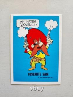 Yosemite Sam SUPER RARE Vintage 1974 Wonder Bread Card Looney Tunes Warner Bros